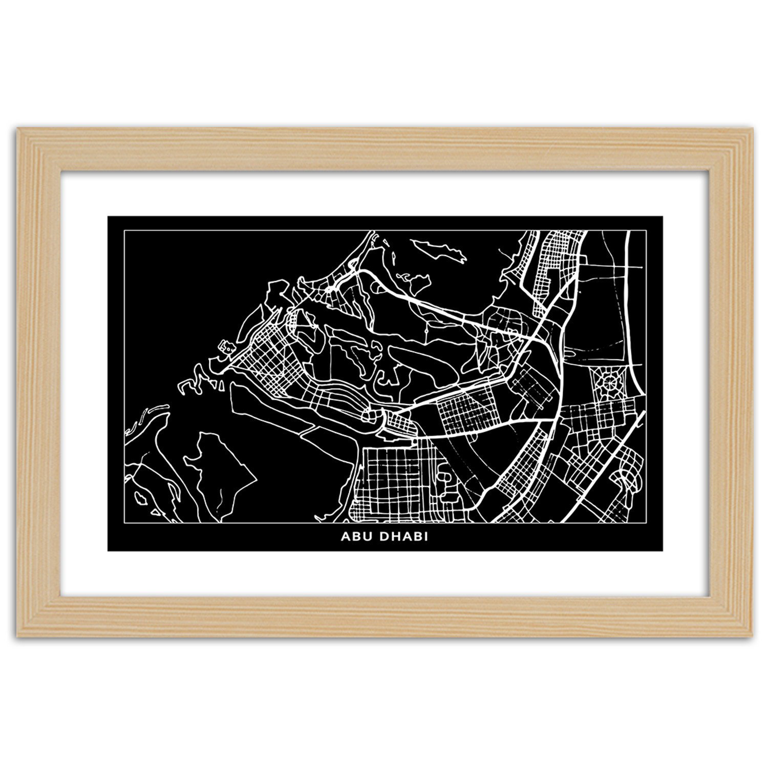 Maturi City Plan Abu Dhabi Picture Frame Graphic Art Wayfair.co.uk