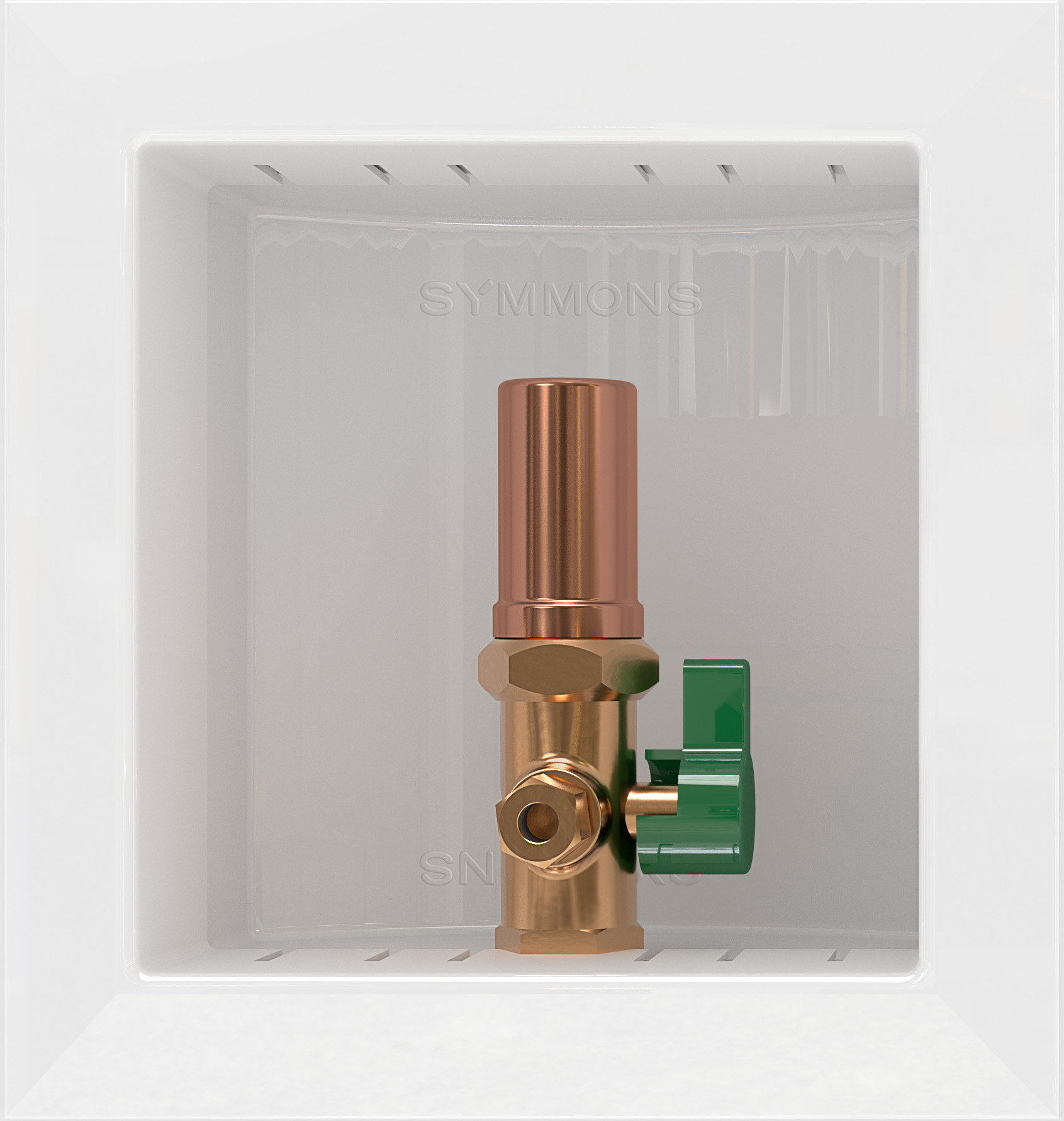 Symmons IceMate 1/2 in. Plastic Ice Maker Supply Box with Brass Valve