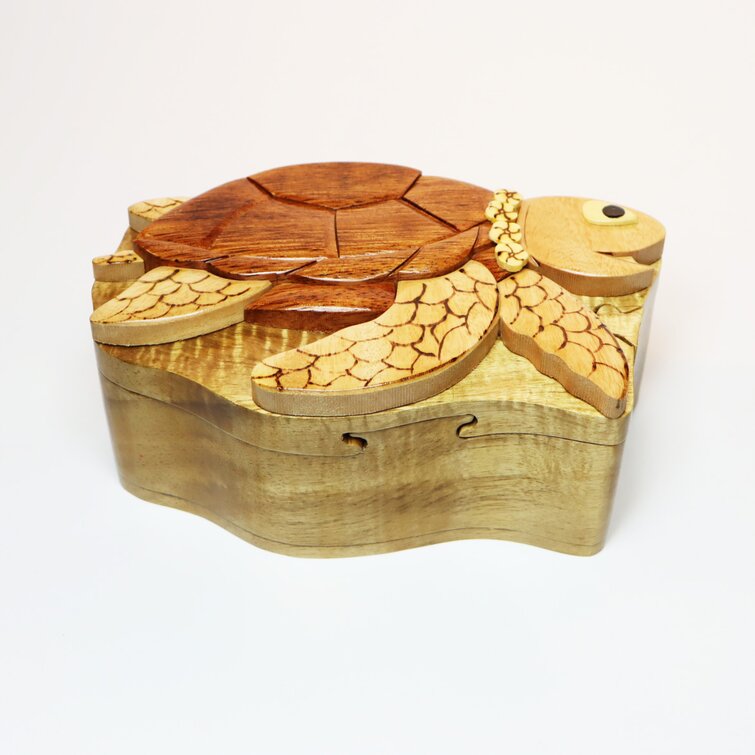 Jewelry Or Trinket Box. Turtle Puzzle Box