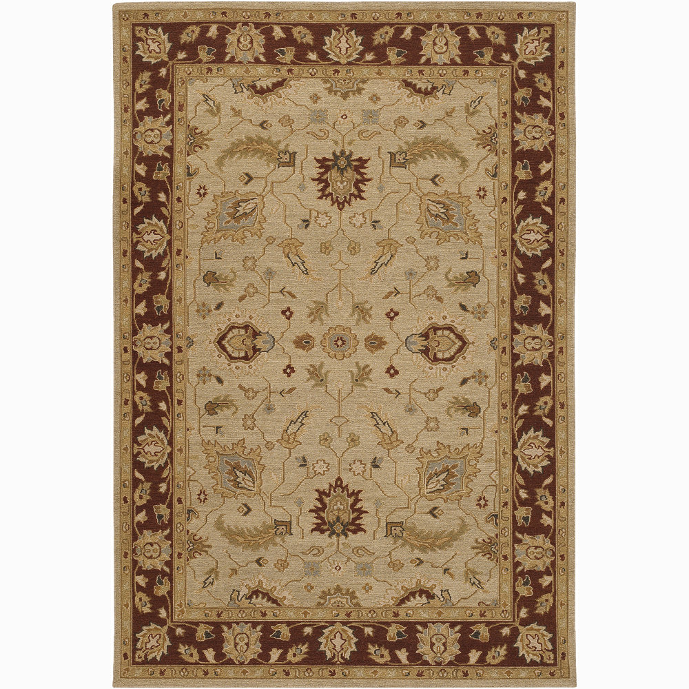 Chandra Pooja Persian Brown/Beige/Red Area Rug Wayfair