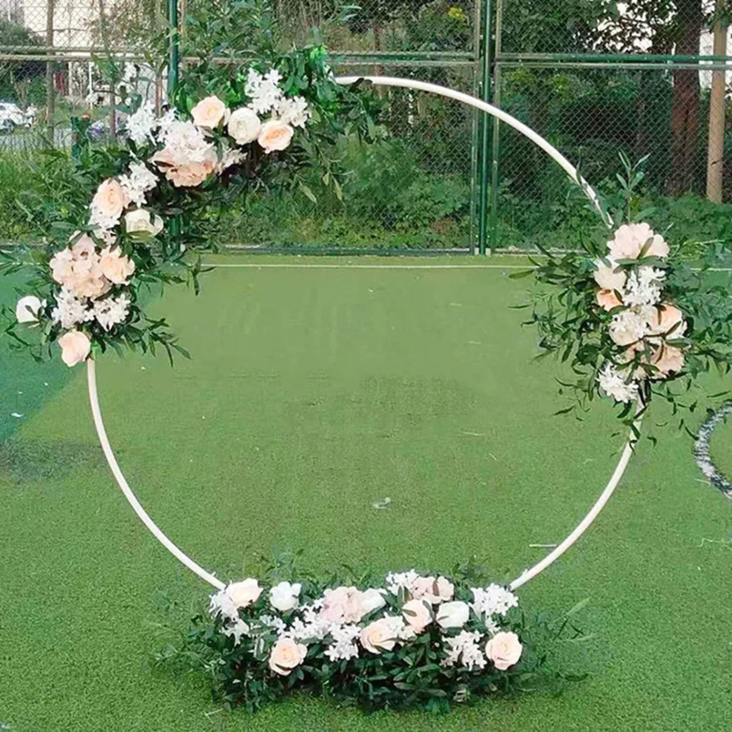 Wedding Ceremony Round Arch Floral Metal Ring Outdoor Balloon Reception Ceremony 