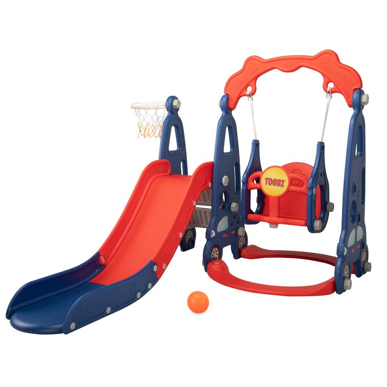 Baby Toddler Kids Swing Basketball Combination Swing Toy Set Indoor/Outdoor Play 