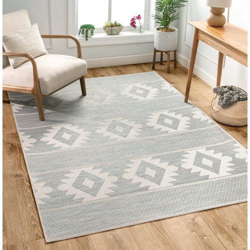 Well Woven Portland Performance Blue Rug & Reviews | Wayfair