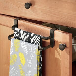NEW 12" Slim Chrome Metal Towel Bar Kitchen cabinet mount garage organization 