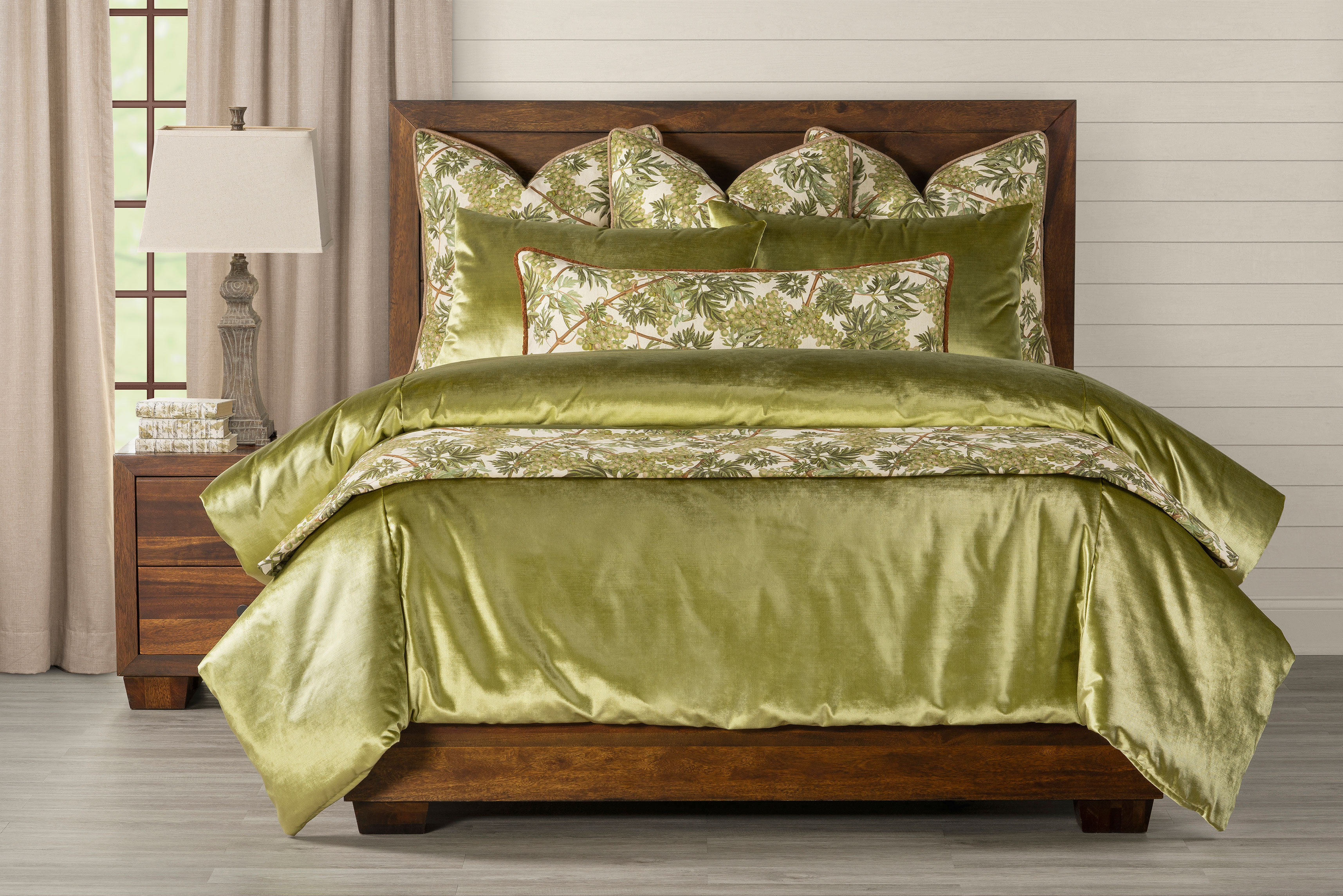 Smithsonian Sparkling Lime Green Velvet Duvet Cover & Insert Set Wayfair