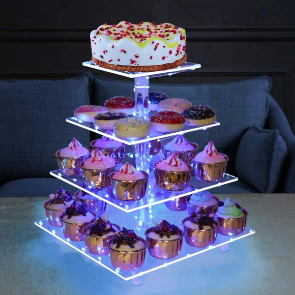 5 Tier Metal 41 Cupcake Stand Holder Tower Wedding Party Dessert Carrier Display 