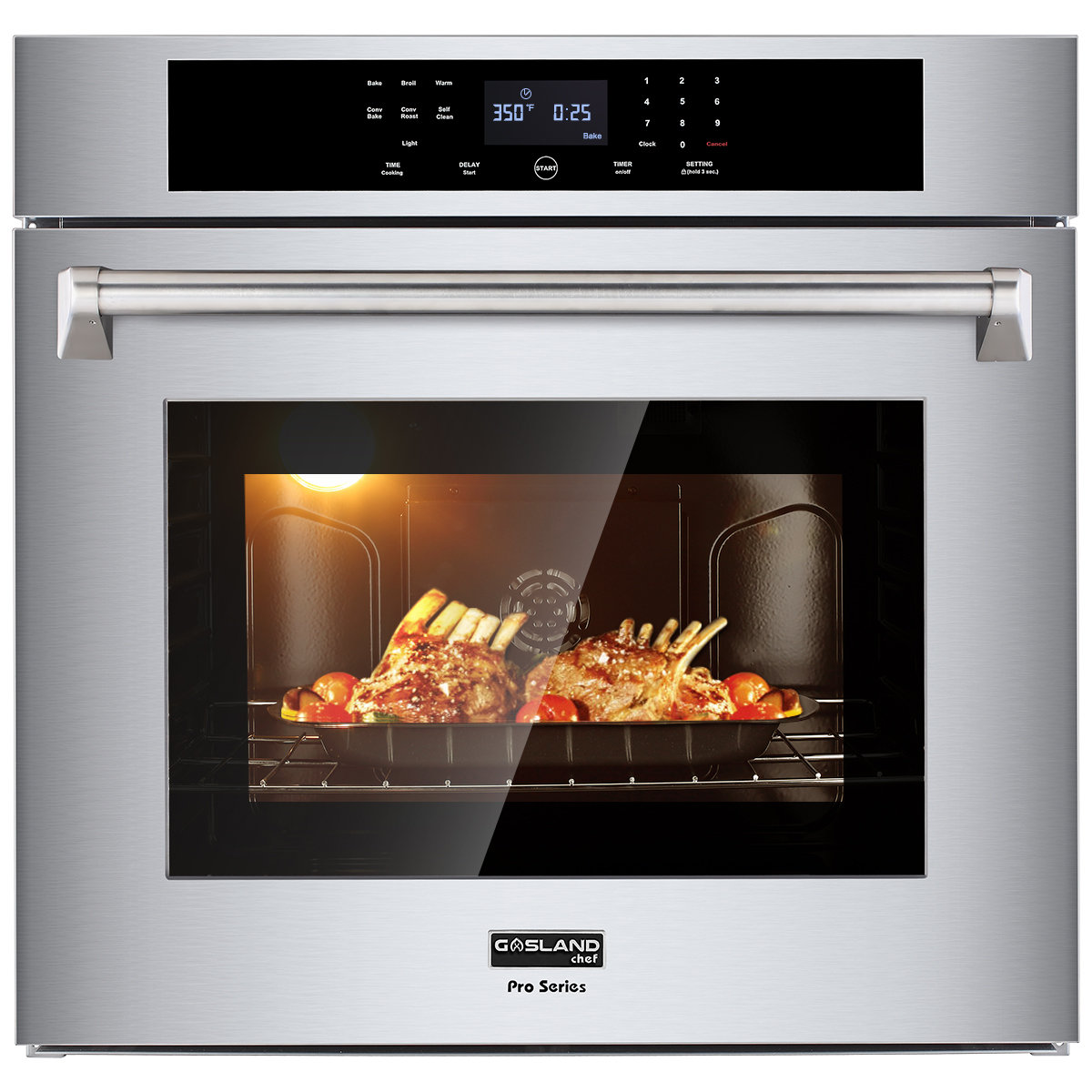 Gaslandchef 30" 4.8 Cubic Feet Light Gray Electric Convection Wall Oven
