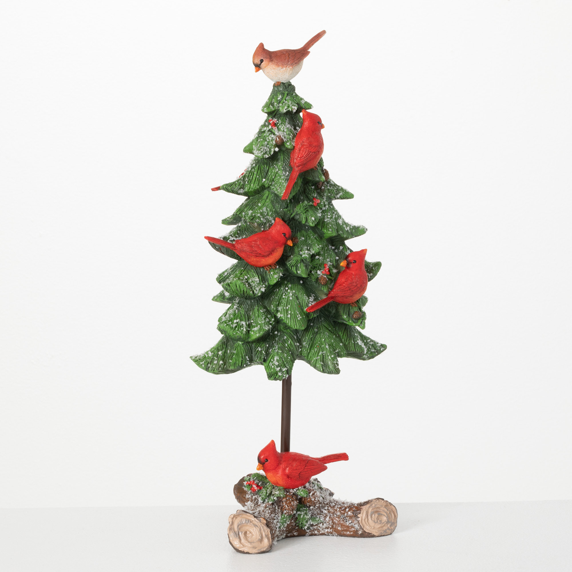 The Holiday Aisle® Cardinal Pine Tree Decor Wayfair