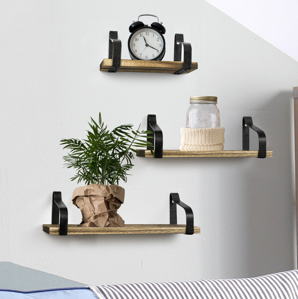 Gracie Oaks Ravenstein 3 Piece Floating Shelf Wayfair