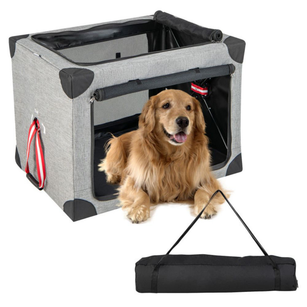 Tucker Murphy Pet™ M/L/XL 3Door Dog Crate With Removable Pad And Metal