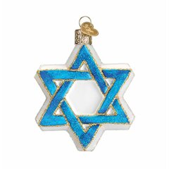 STAR OF DAVID JEWISH Pewter Christmas ORNAMENT HANUKKAH 