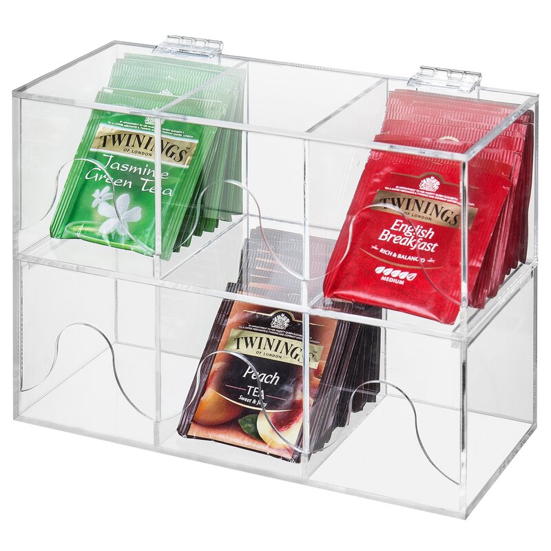 MyGift 6-Slot Stackable Tea Bag Organizer Rack, Set Of 2 & Reviews ...