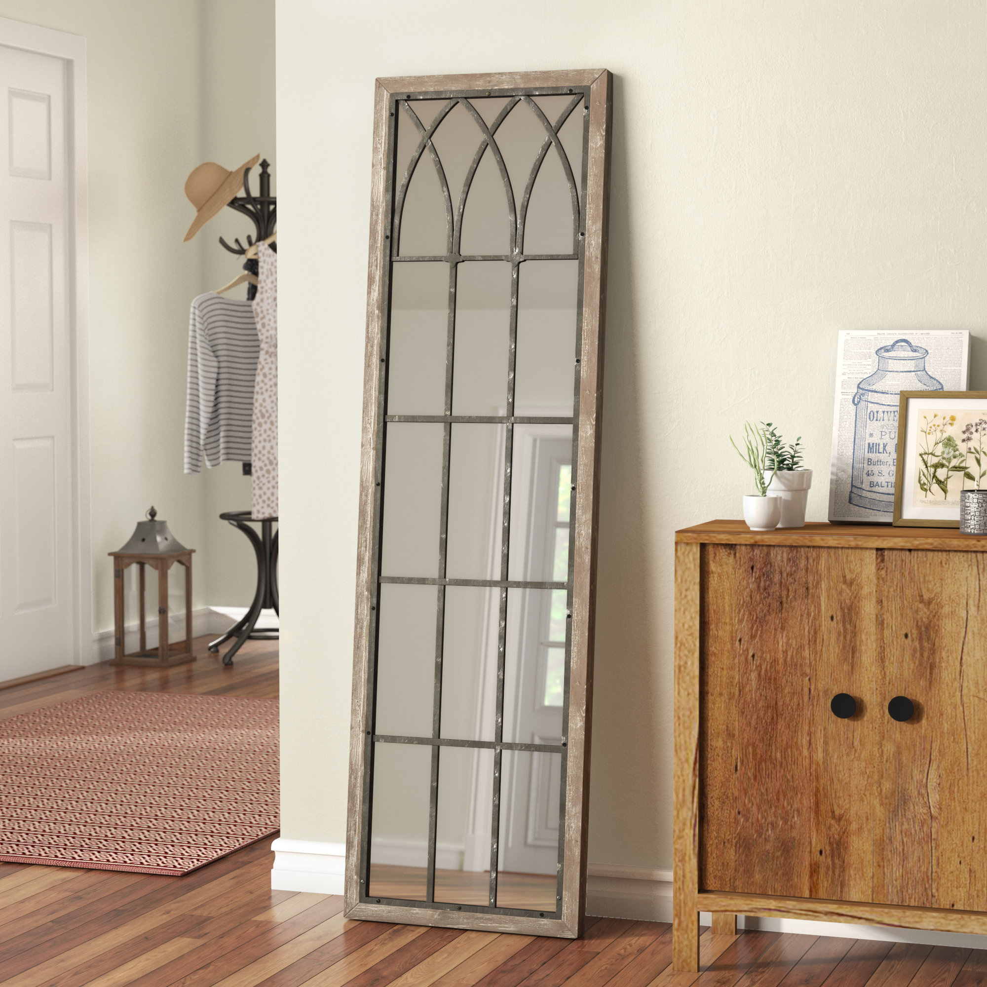 Laurel Foundry Modern Farmhouse Wallaceton Floor Mirror & Reviews | Wayfair