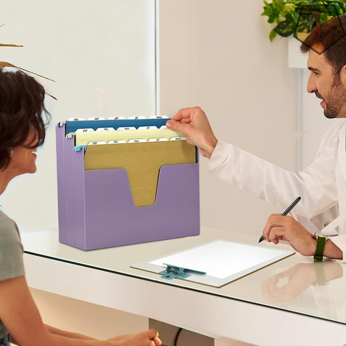 GN109 Horizontal Triple File Folder Incline Desktop Organizer Hanging