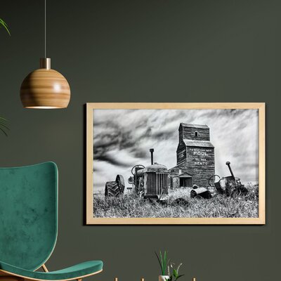Ambesonne Industrial Wall Art With Frame, Old 60S Abandoned Tractor In Farm In Central Canada Nostalgic Machinery Elements Image, Printed Fabric Poste -  East Urban Home, 51A0427D53B64B979DA4998BFB9623C7
