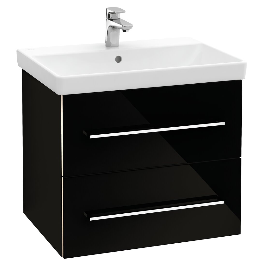 Avento 58cm Wall-Mounted Vanity Unit Base Only black