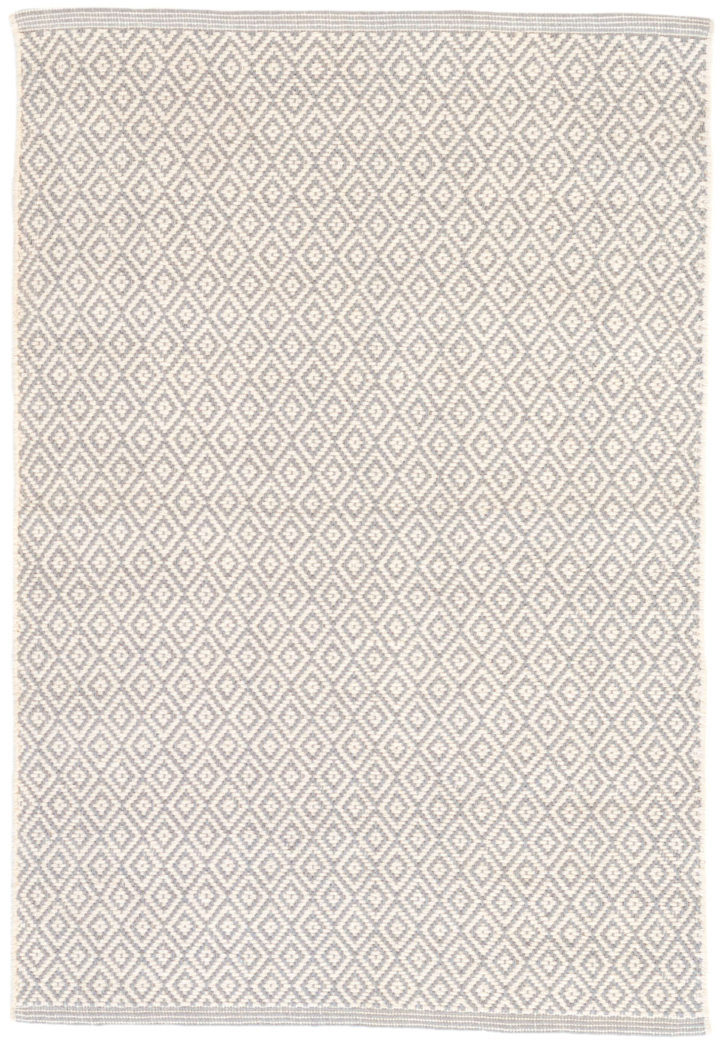 Dash and Albert Rugs Lattice Handmade Flatweave Cotton Beige/Gray Rug