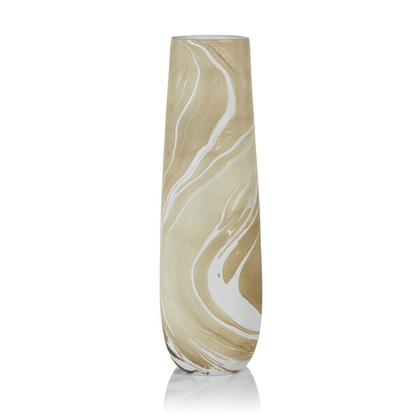 Hand-Height 50 cm Vase Dekovase Floor Vase Decorative Wooden Vase from Mango Wood 