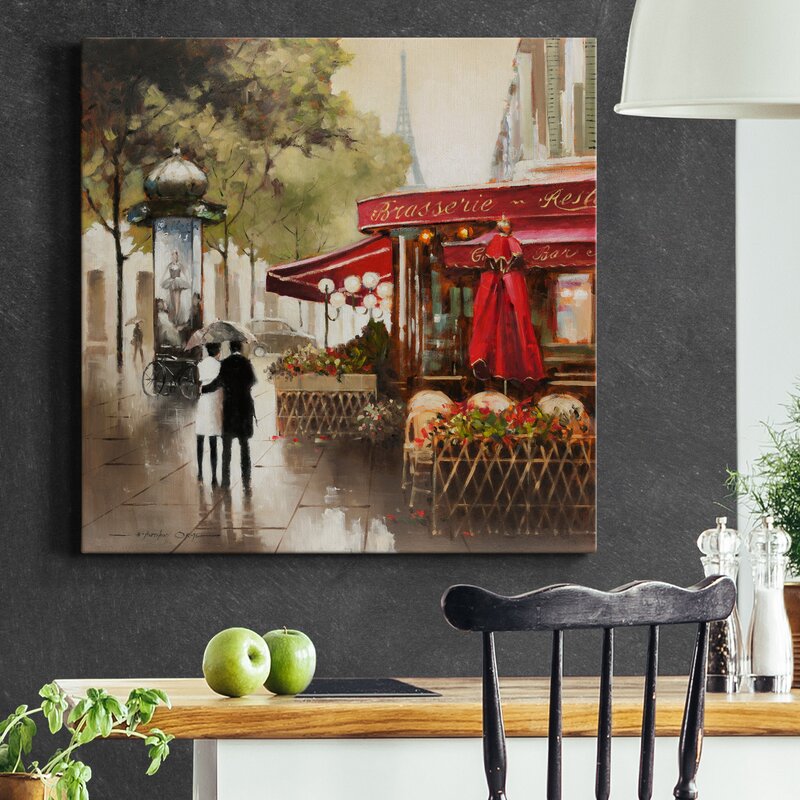 Andover Mills™ Paris In The Rain - Wrapped Canvas Print & Reviews | Wayfair