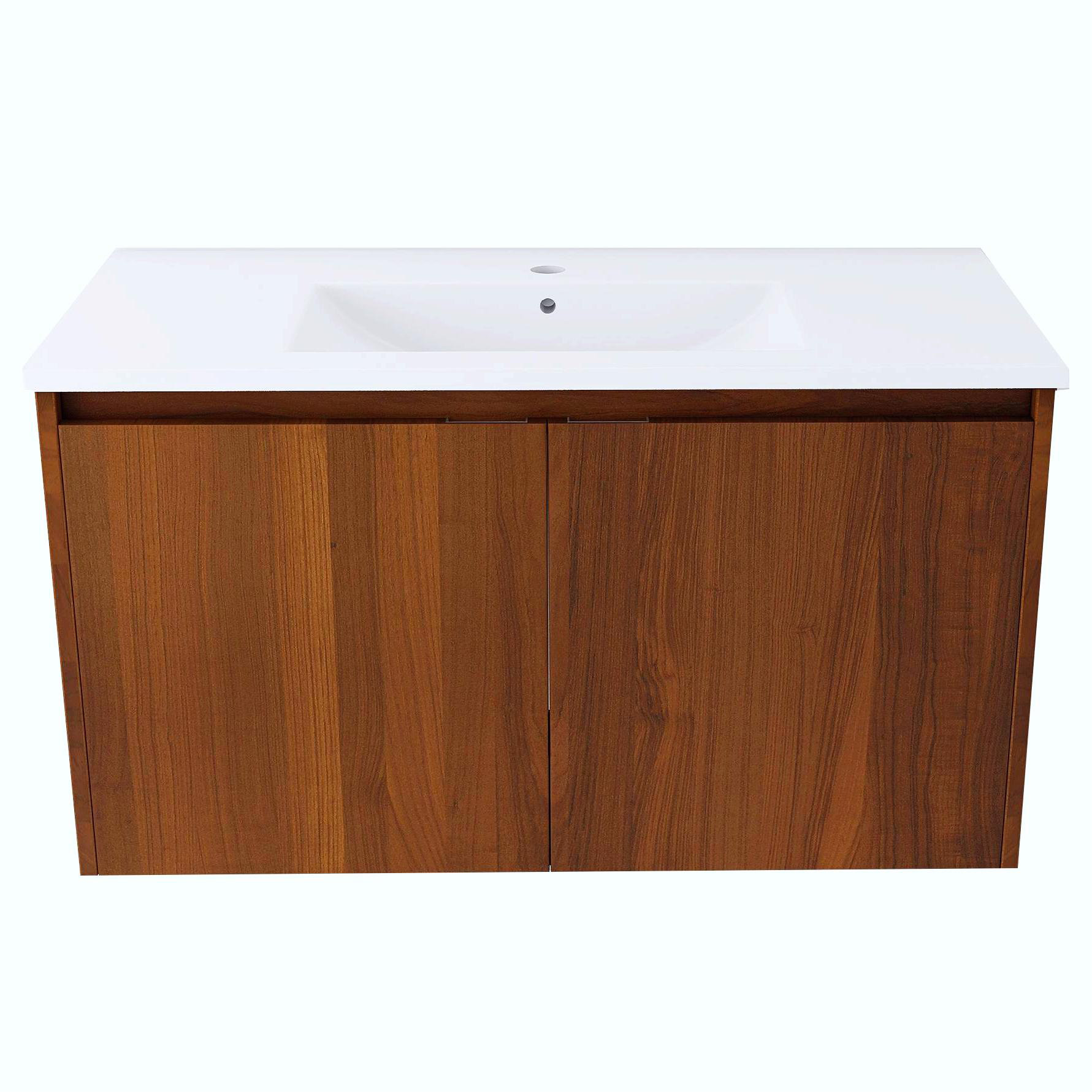 Latitude Run® 26'' Wall Mounted Single Bathroom Vanity with Solid Wood