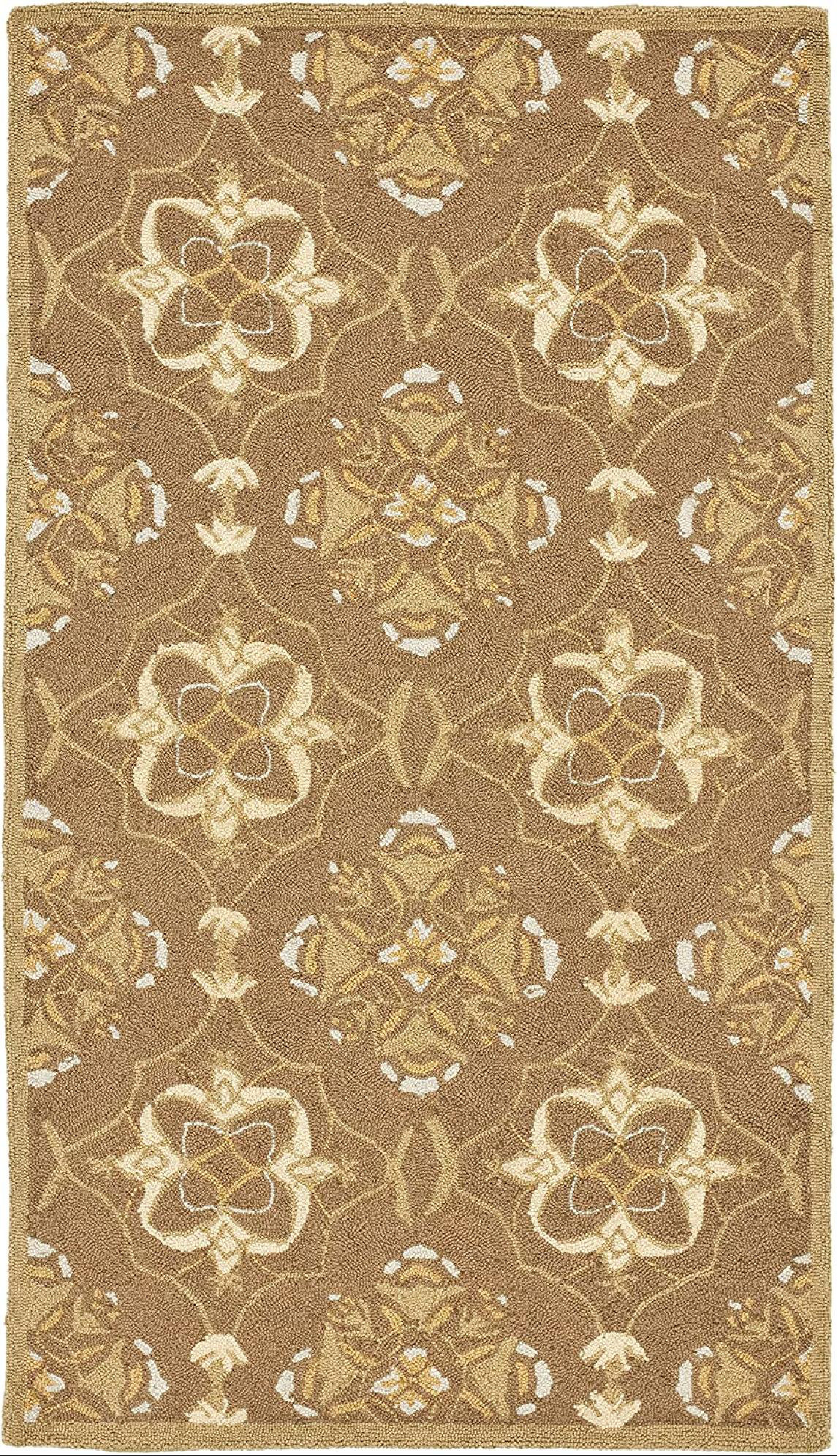 Bungalow Rose Handmade Hand Braided Wool Brown/Ivory Rug Wayfair