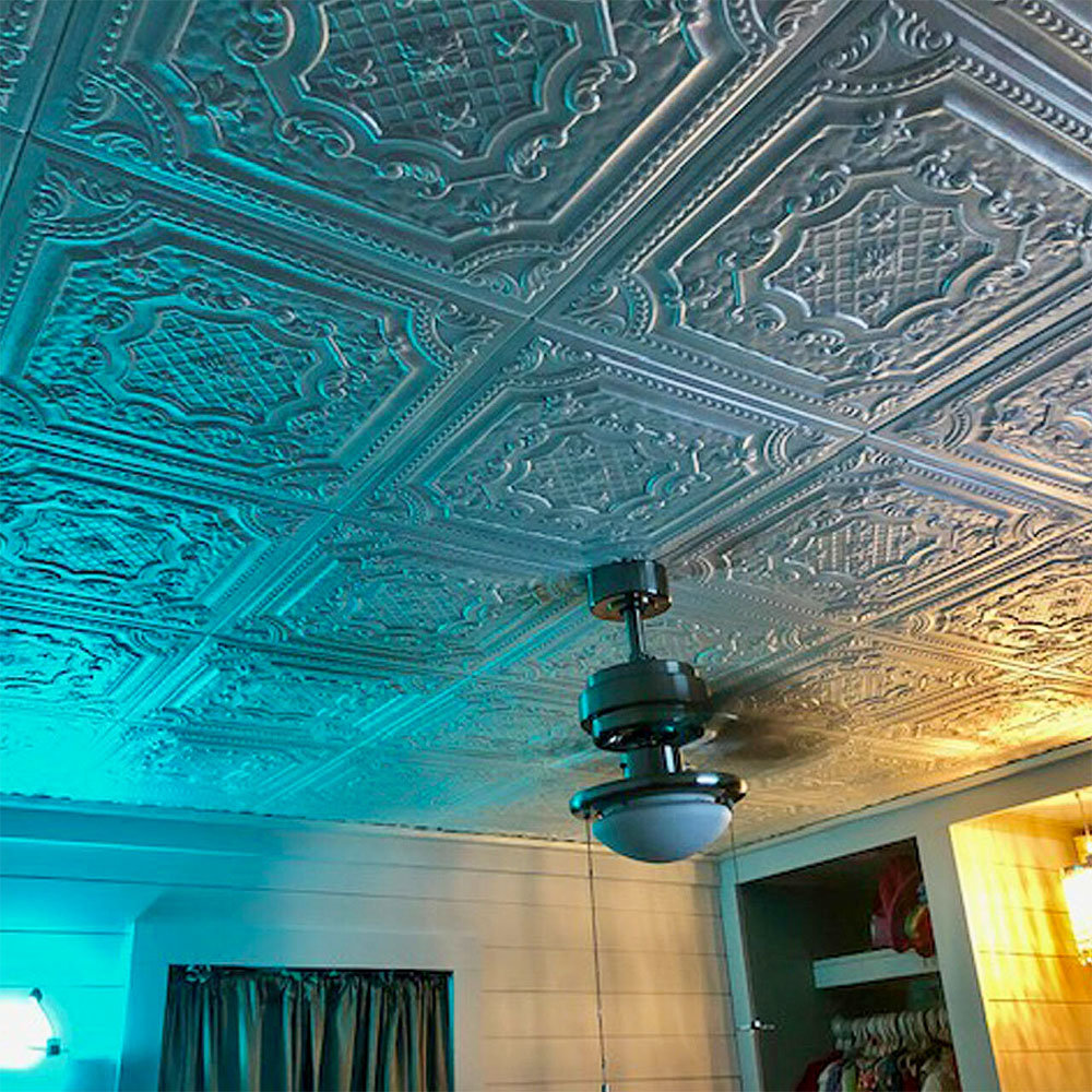 A La Maison Ceilings Bijou And Bee Bee 1.6 Ft. x 1.6 Ft. GlueUp Polystyrene Ceiling Tile in