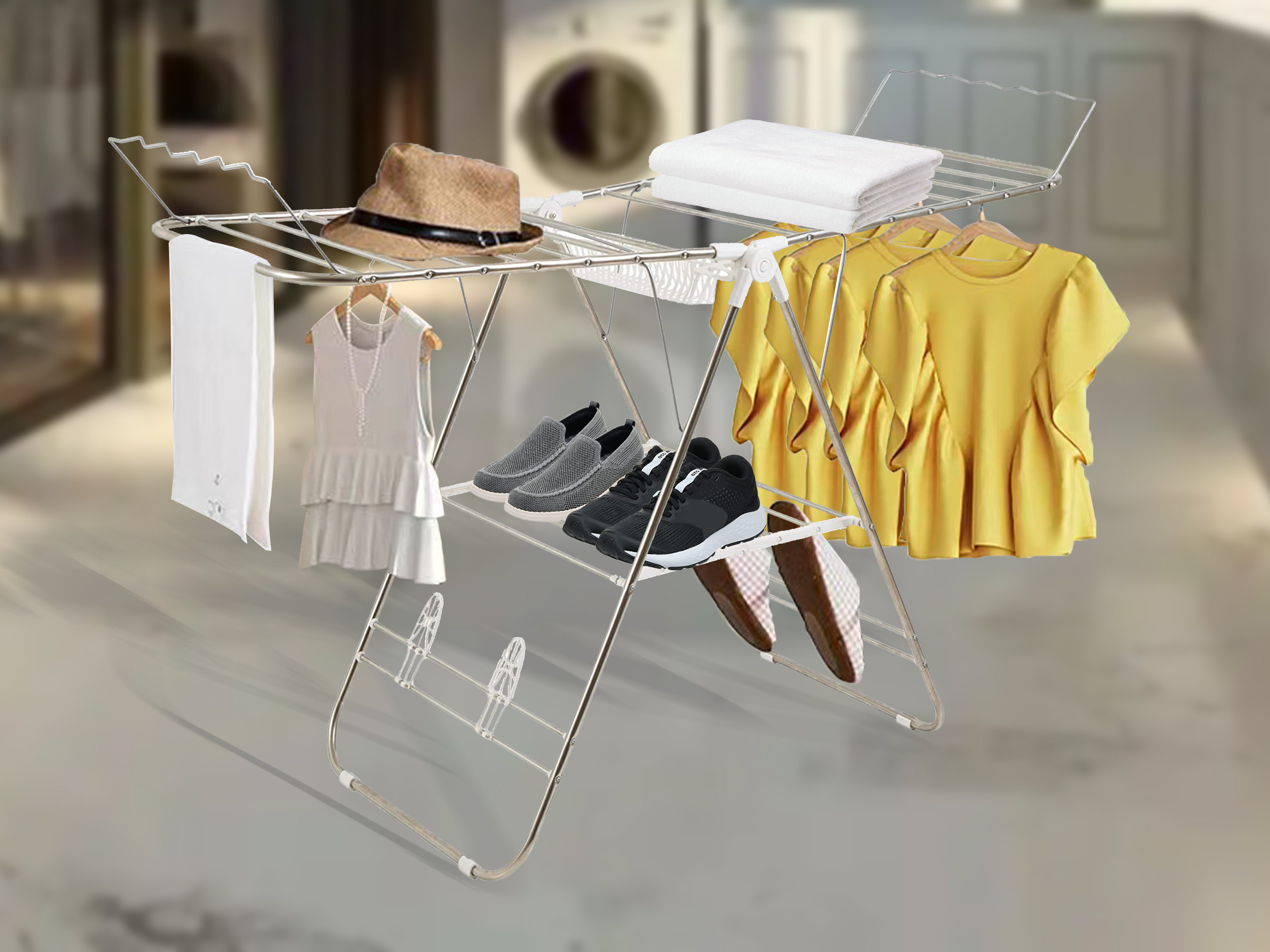 Rebrilliant Folding Drying Rack Wayfair Canada