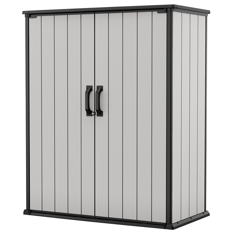 schattig vork ophouden Keter Premier Tall Vertical Outdoor Indoor Storage Shed Weather-resistant  Cabinet With Doble Doors & Reviews | Wayfair