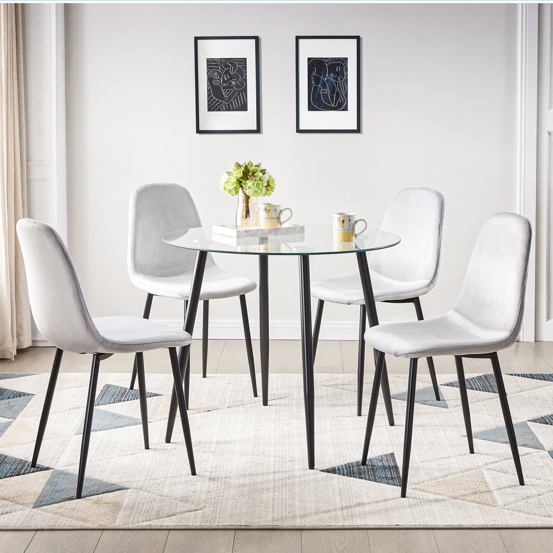 Mercer41 Deterrio 5 Piece Dining Set Wayfair
