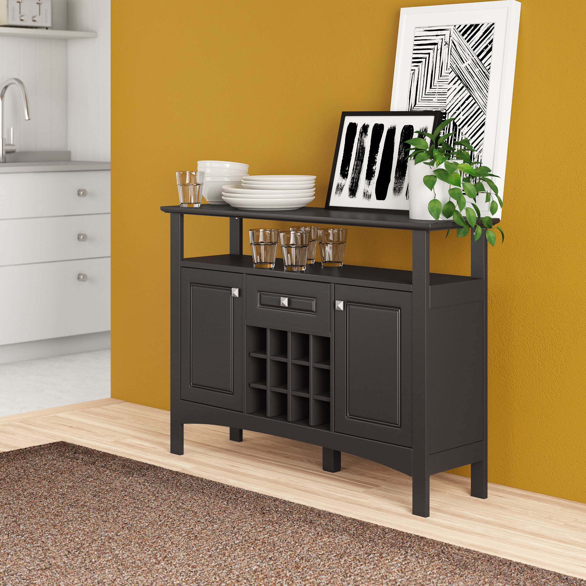 Zipcode Design™ Jeanna 42'' Wide 1 Drawer Solid Wood Server & Reviews