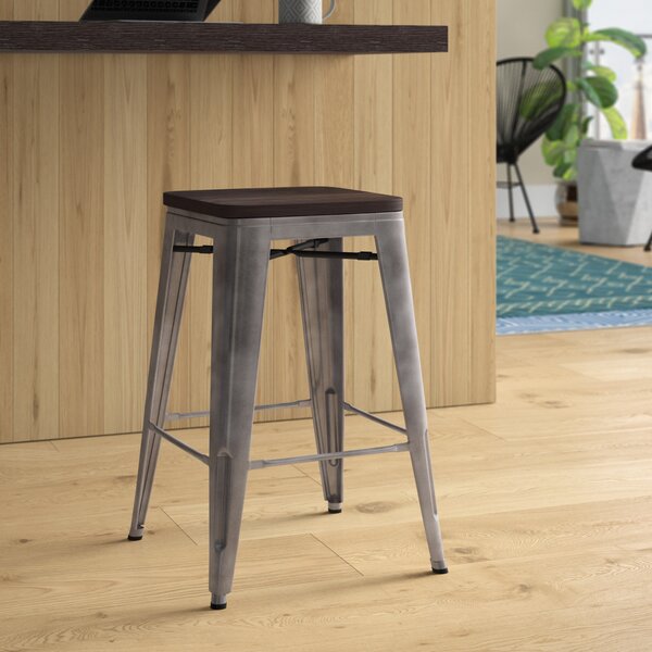 BrylaneHome Roma 24 Counter Stool Pink 