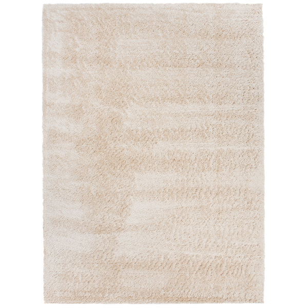 Ebern Designs Amorino Shag Beige Rug | Wayfair.co.uk
