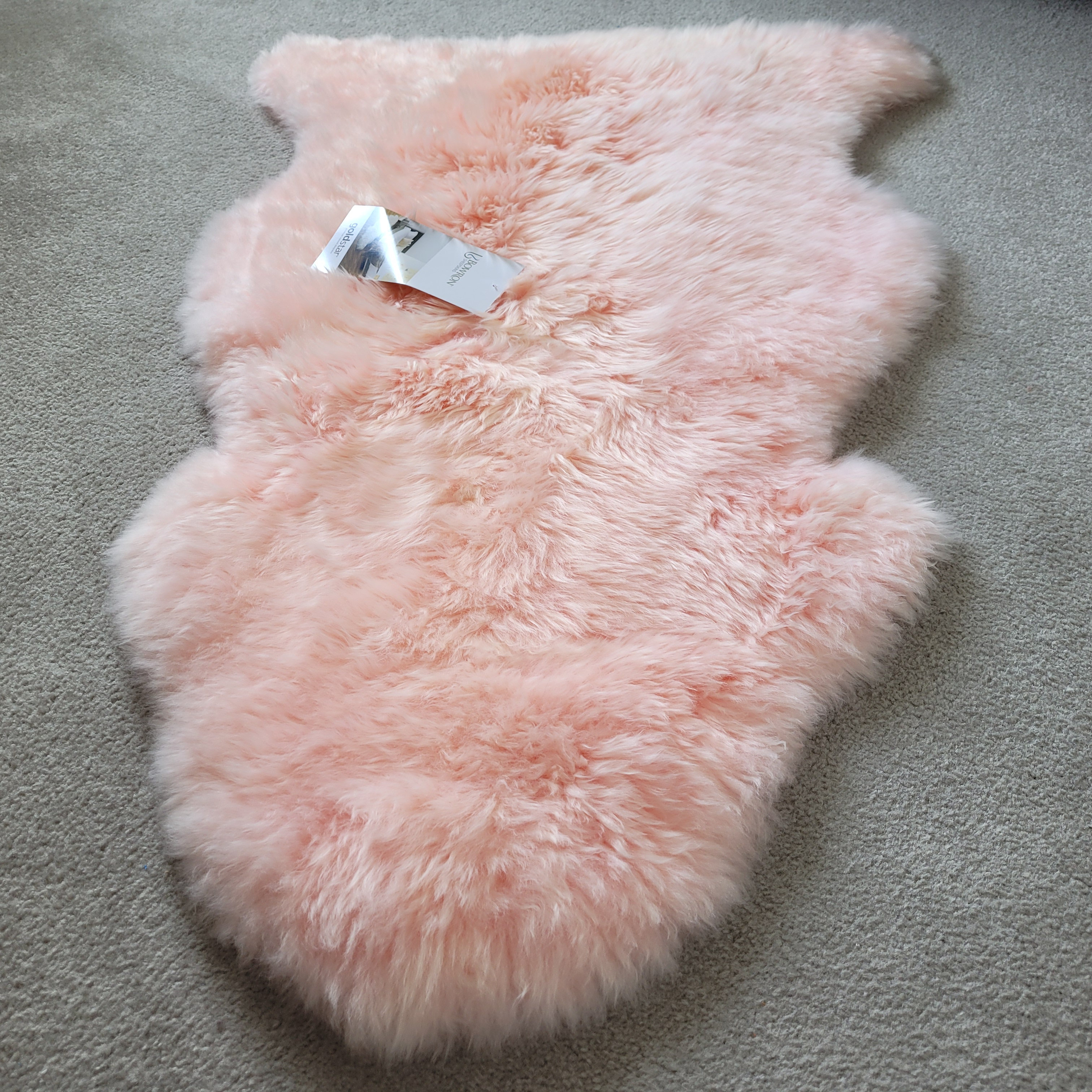 Bowron Sheepskin Long Wool Gold Star Sheepskin Pink Rug Wayfair.co.uk