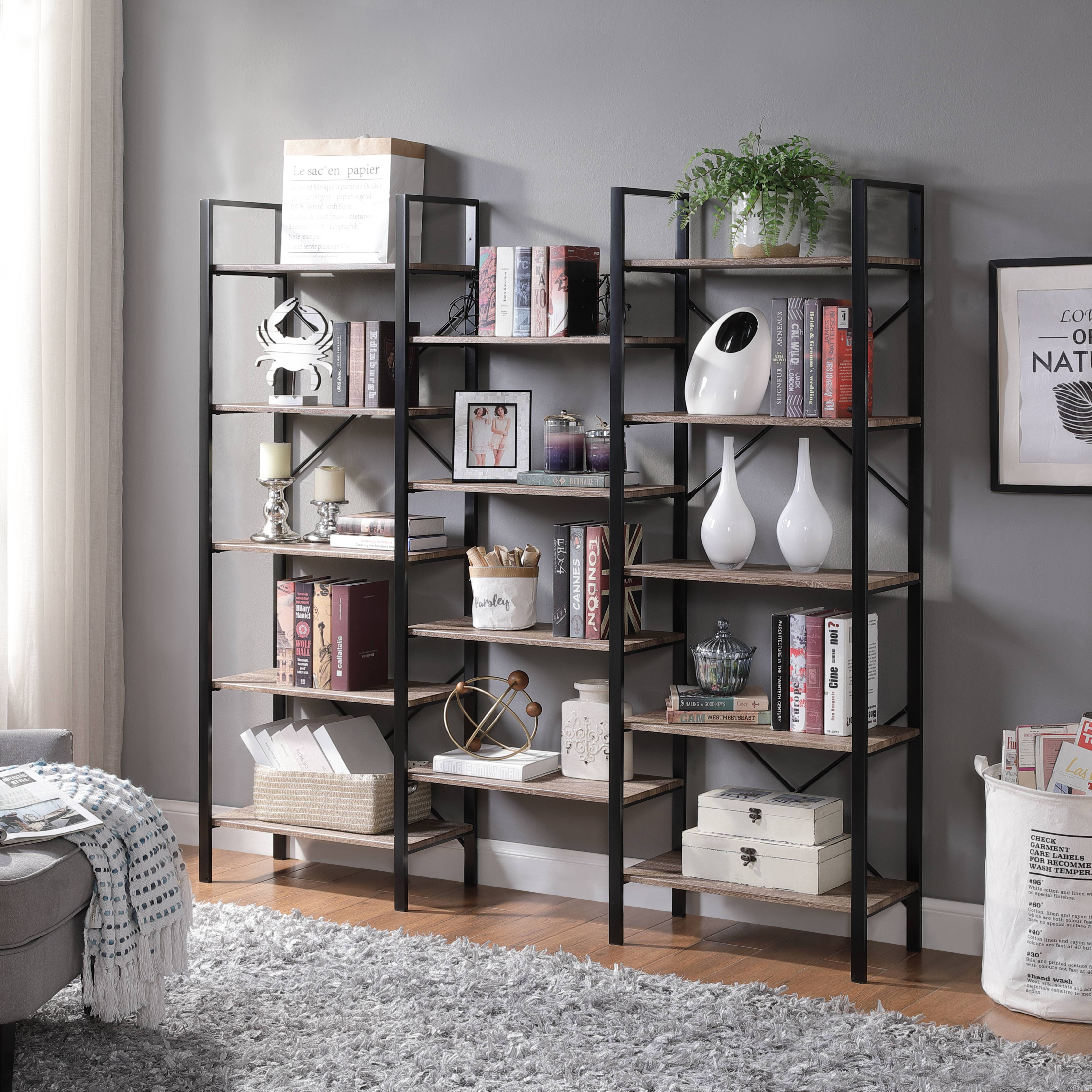 17 Stories Freshour 69.69'' H x 71.26'' W Steel Library Bookcase