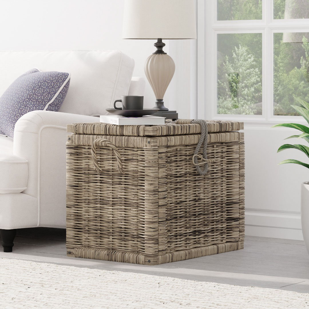 Bay Isle Home Brasfield Wicker Trunk with Storage & Reviews Wayfair