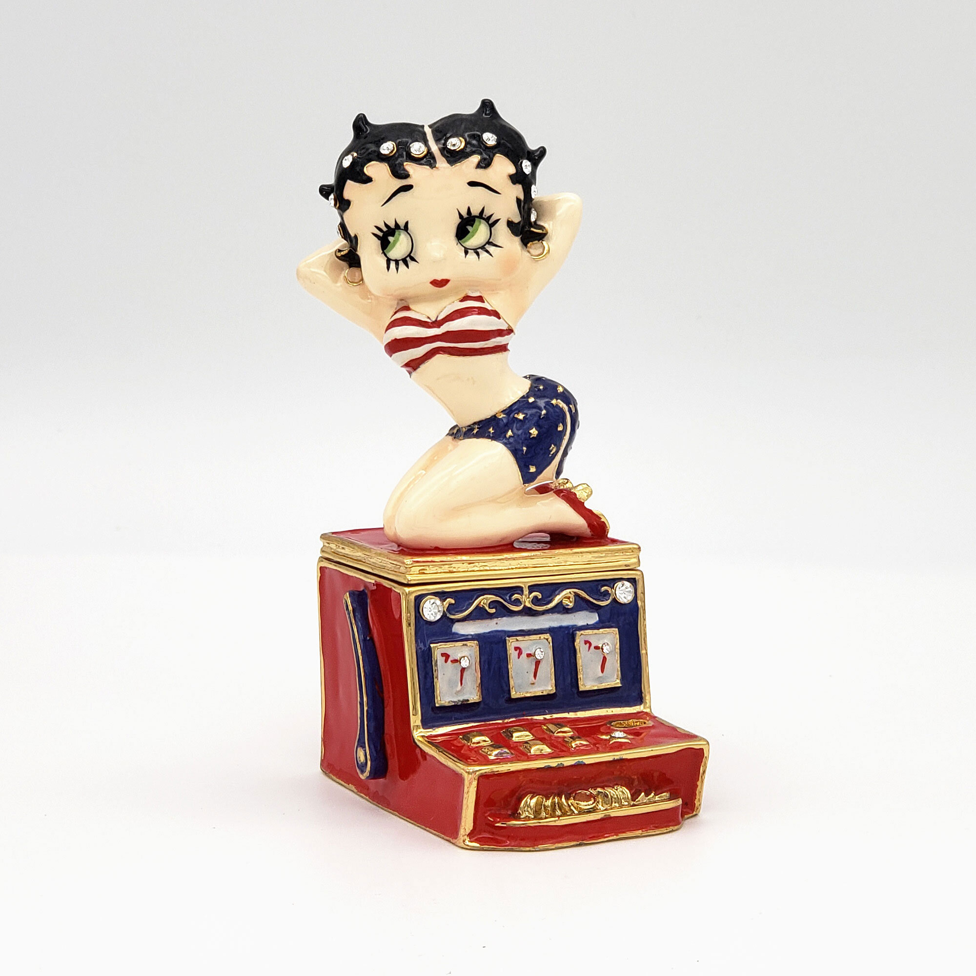 TRINKET JEWELLERY NESTING STACKING BETTY BOOP LOVE HEART GIFT BOXES,SET OF FIVE 