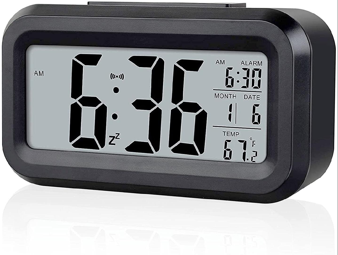 Mini Digital LCD Display Snooze Alarm Clock Desk Room Car Decor W/ LED Backlight 