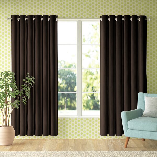HIGH QUALITY BLOCKOUT BLACKOUT EYELET CURTAINS DARKNESS BROWN CHOCOLATE 