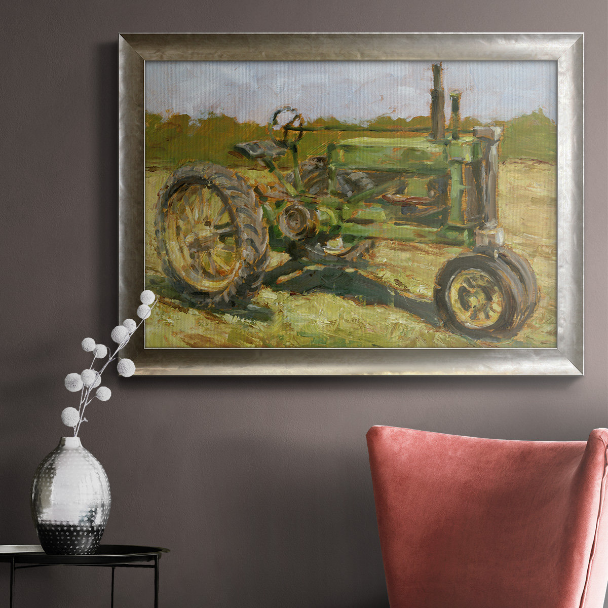 August Grove® Rustic Tractors I by Painting on Wayfair