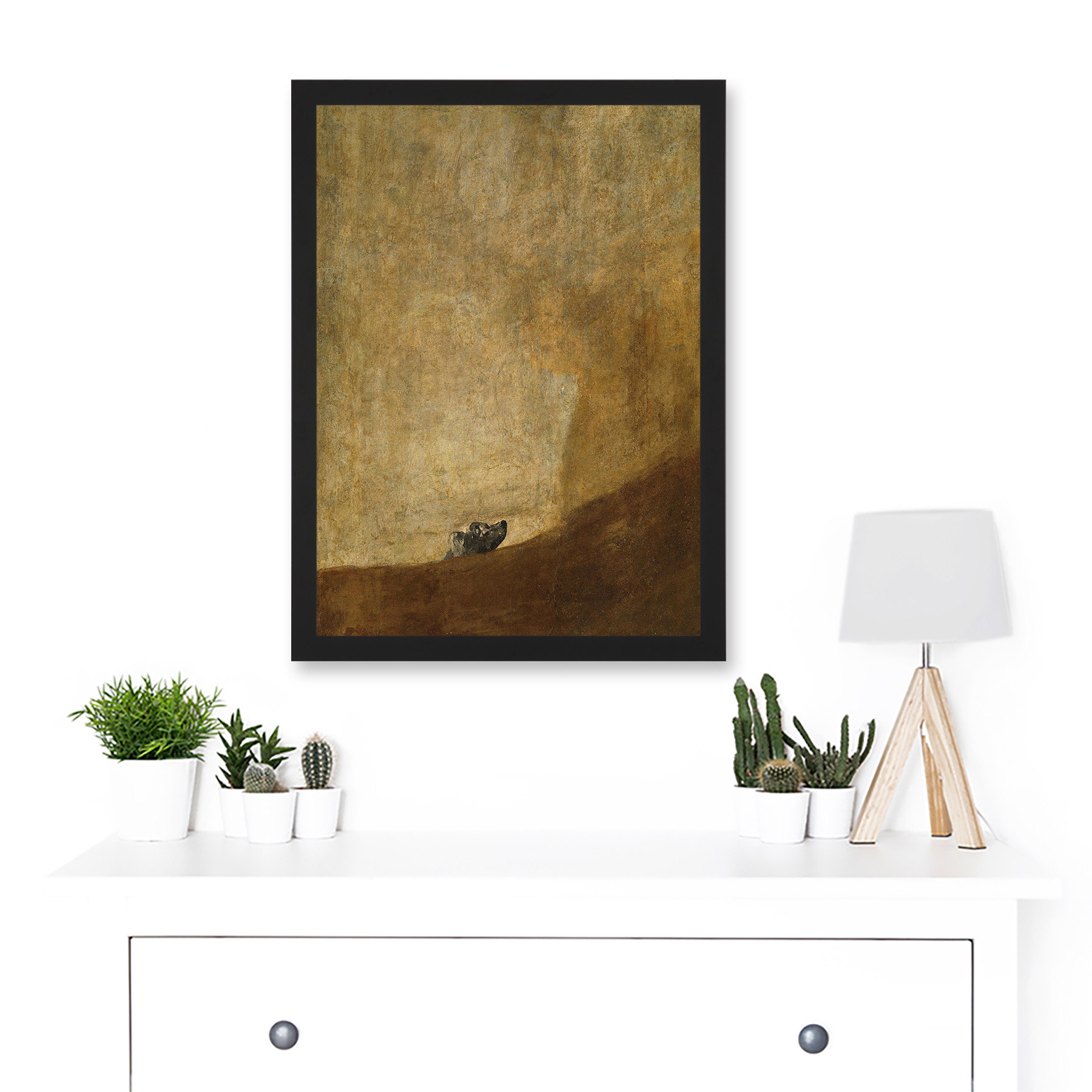 Rosalind wheeler francisco goya the dog reproduction picture frame