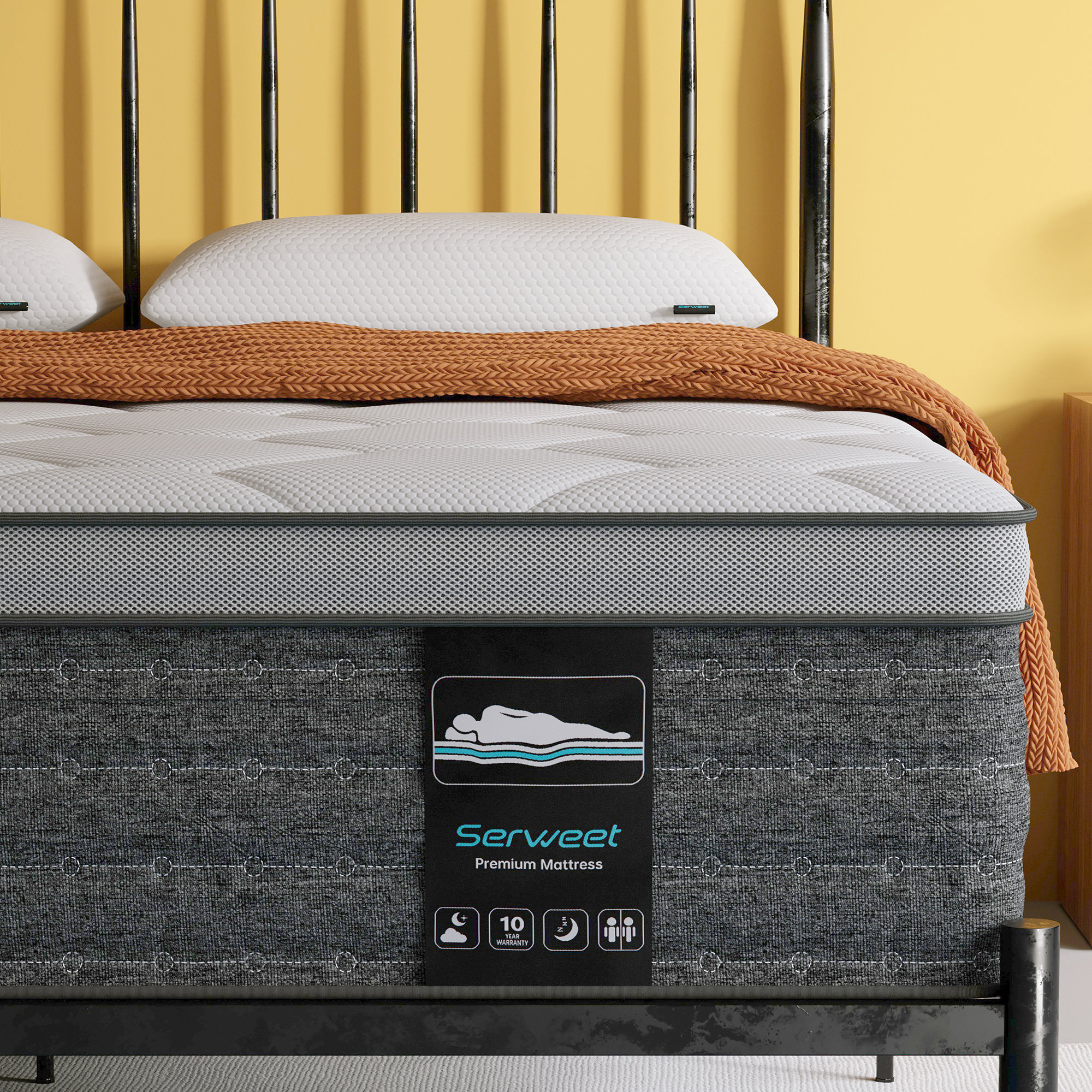 Serweet 8 Inch Memory Foam Hybrid Mattress Wayfair