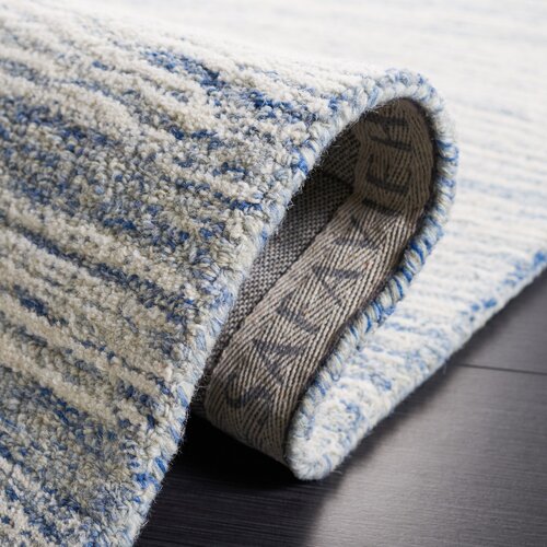 Sand & Stable Charvi Handmade Wool Blue/Ivory Rug & Reviews | Wayfair