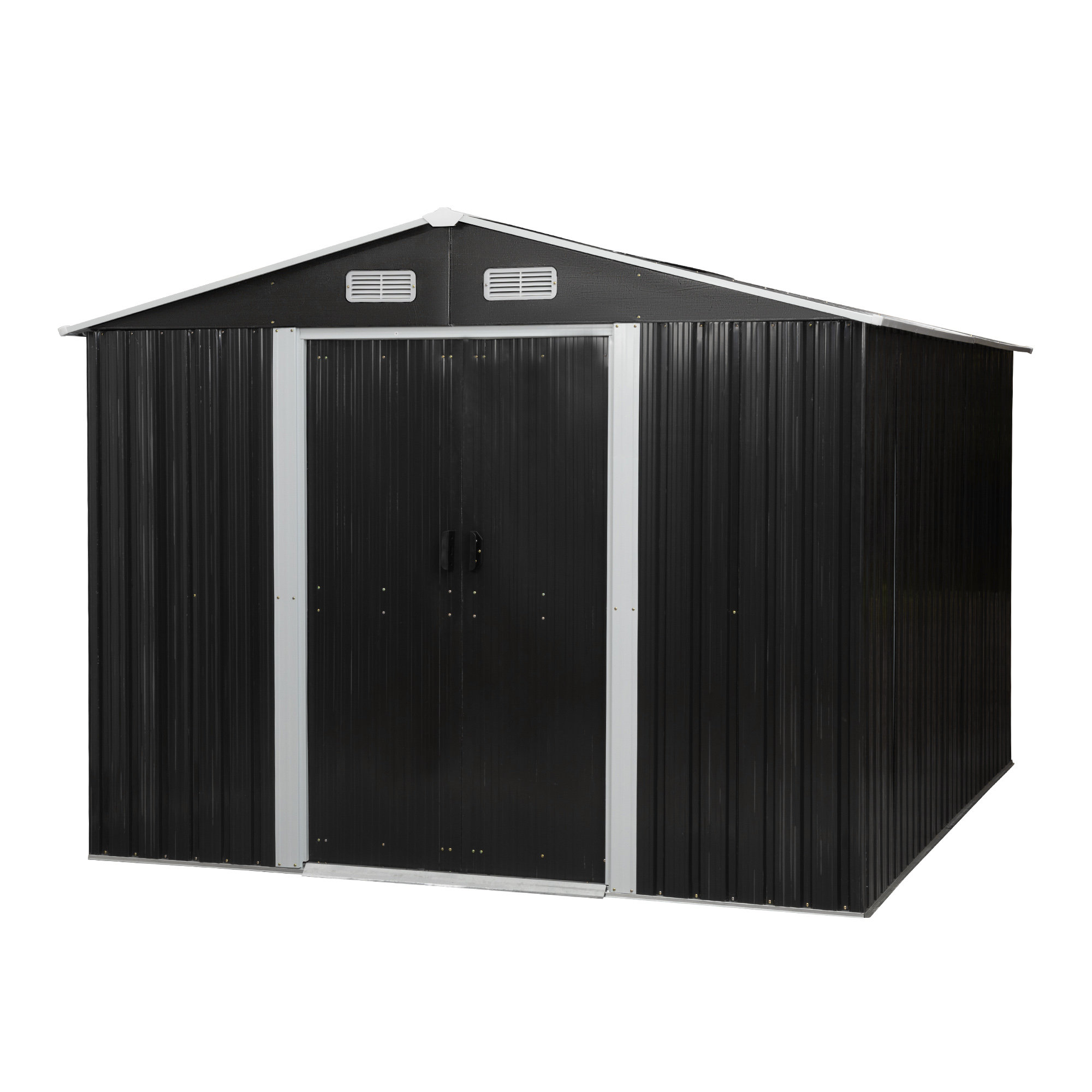 Jaxpety 8 Ft. W X 10 Ft. D Outdoor Galvanized Steel Storage Shed Wayfair
