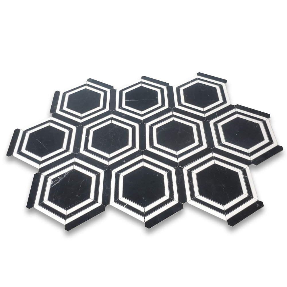 Marble Online 9" x 8" Marble Mosaic Wall & Floor Tile Wayfair