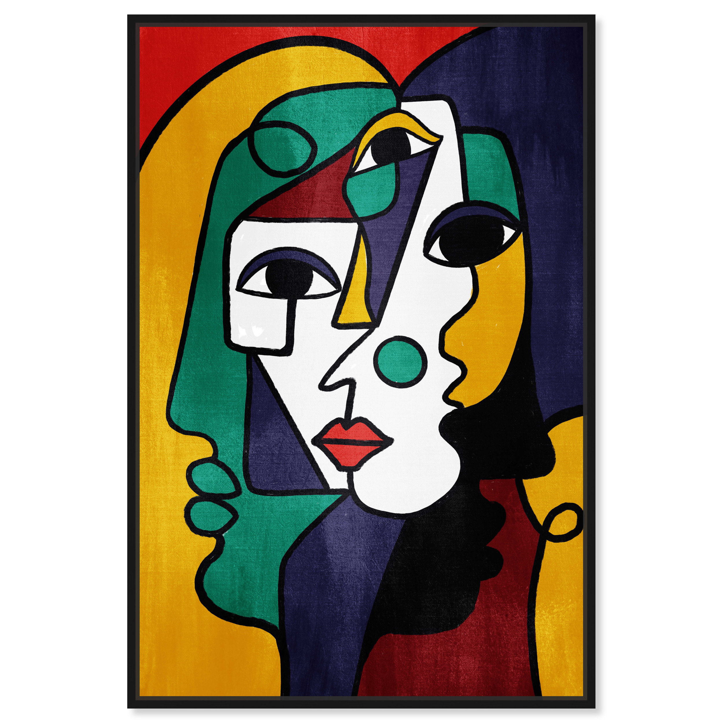 Orren Ellis Three Parts Face by Oliver Gal Floater Frame Painting on