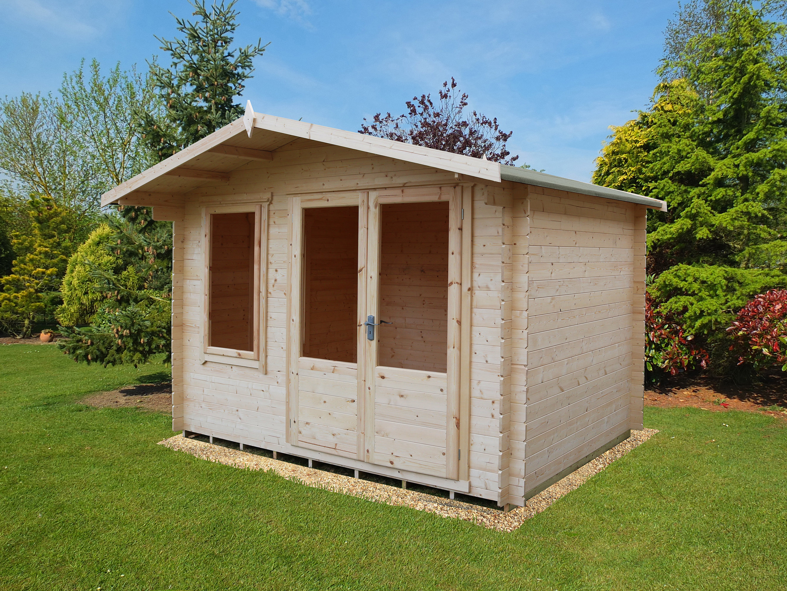 Shire Sheds 11 x 8 Ft. Tongue & Groove Log Cabin Wayfair.co.uk
