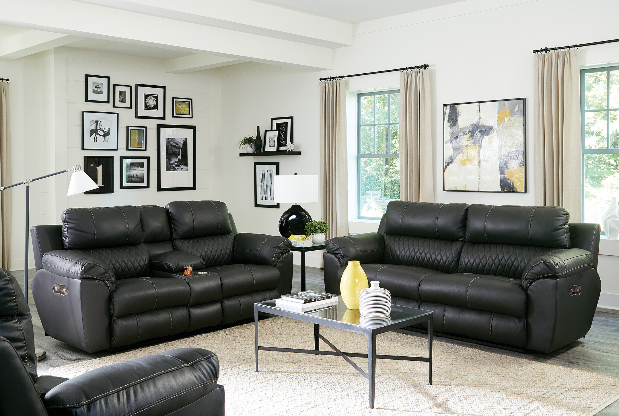 Latitude Run® 2 Piece Genuine Leather Reclining Living Room Set Wayfair