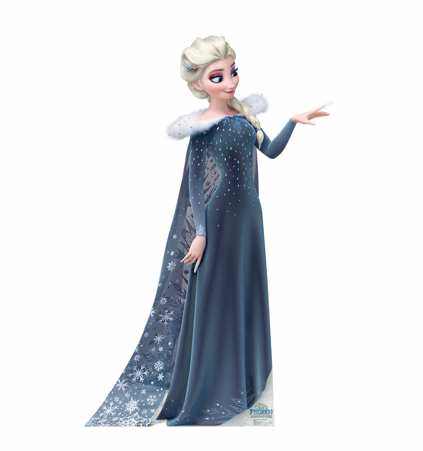 ELSA FROM DISNEY FROZEN FEVER CARDBOARD CUTOUT/STAND UP GREAT FOR FROZEN FANS 