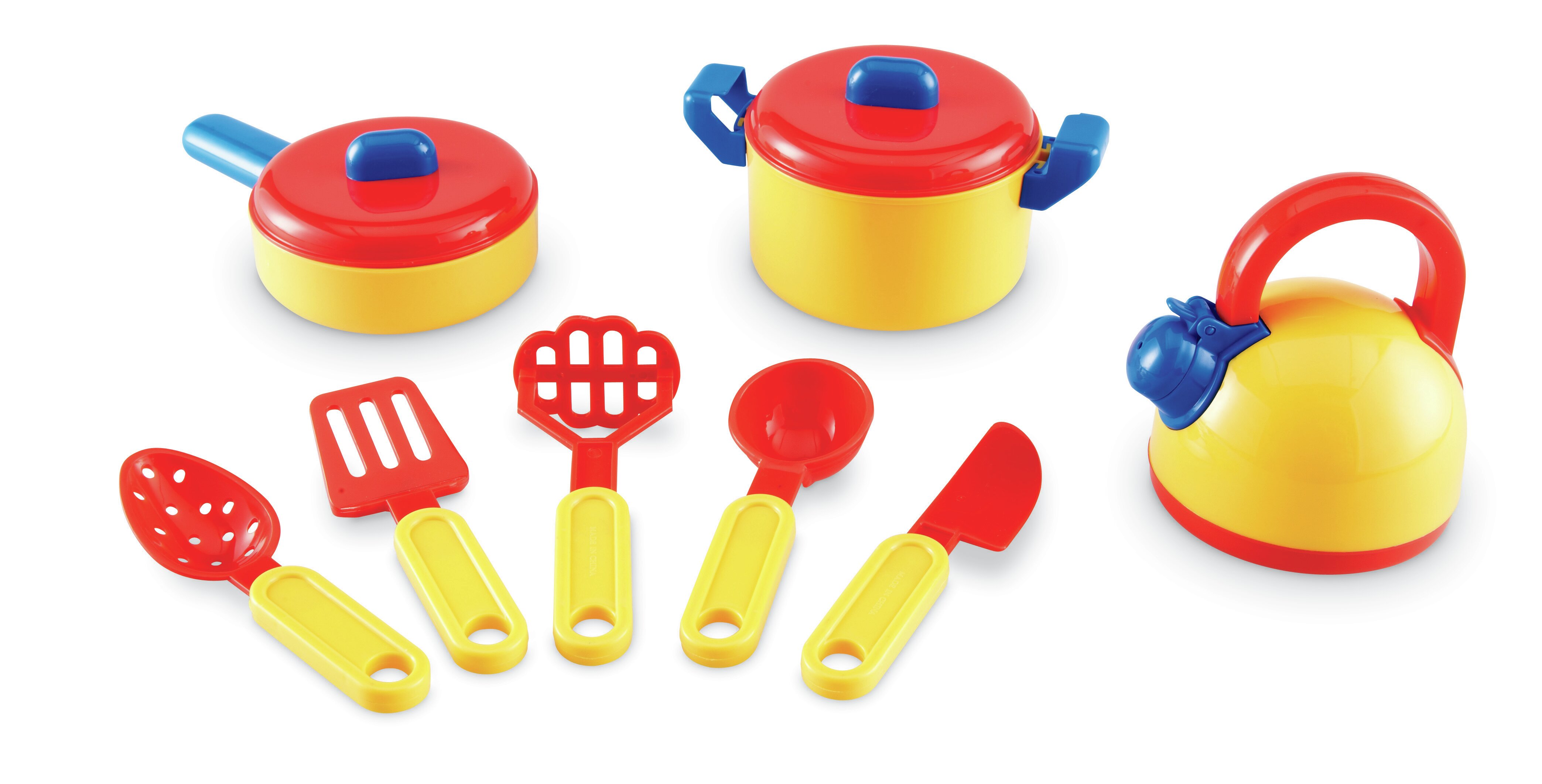 My Play Wooden Toy Pot & Pan Set Kids Children Kitchen Role Play Gift 10pc Kit 