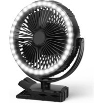 Battery Powered Portable Fan HE-259 by Cool Wind in Black 